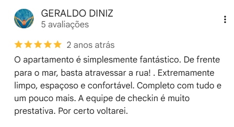Google review by GERALDO DINIZ