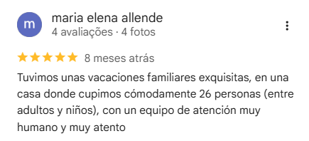 Google review by maria elena allende