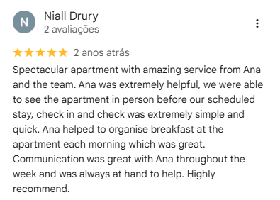 Google review by Niall Drury