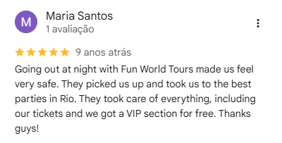 Google review by Maria Santos
