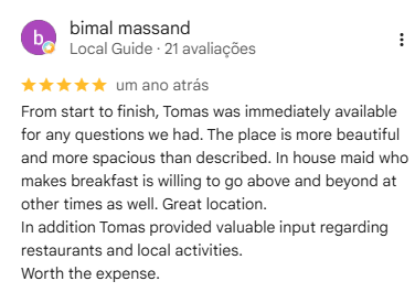 Google review by bimal massand
