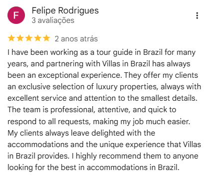 Google review by Felipe Rodrigues
